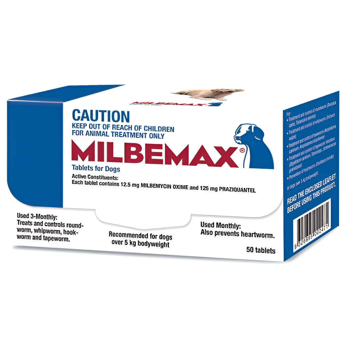 Milbemax Allwormer Tablets for Large Dogs (50 Tablets)