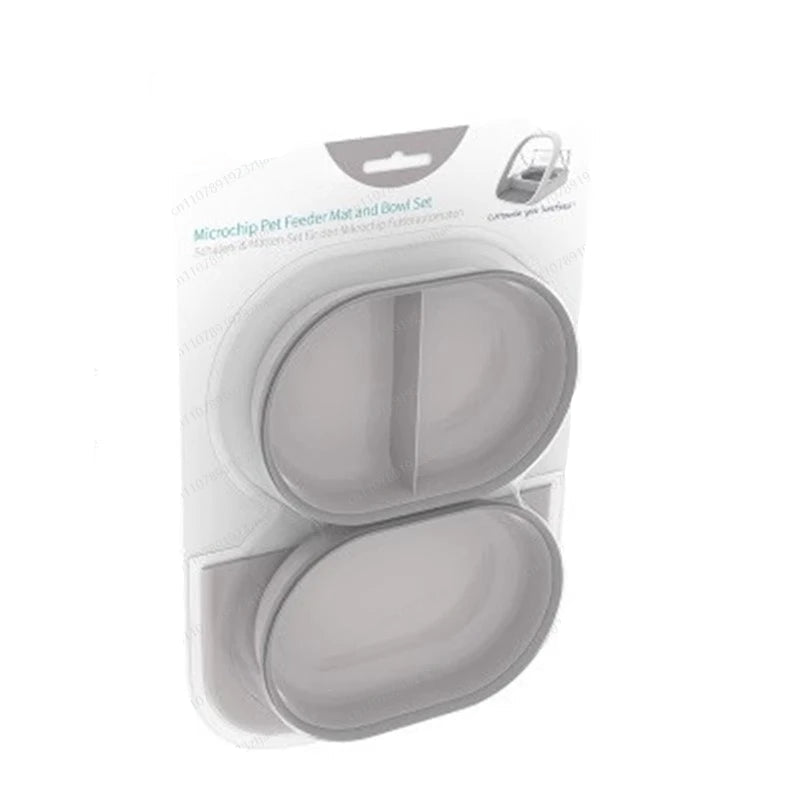 Grey RFID automatic pet feeder