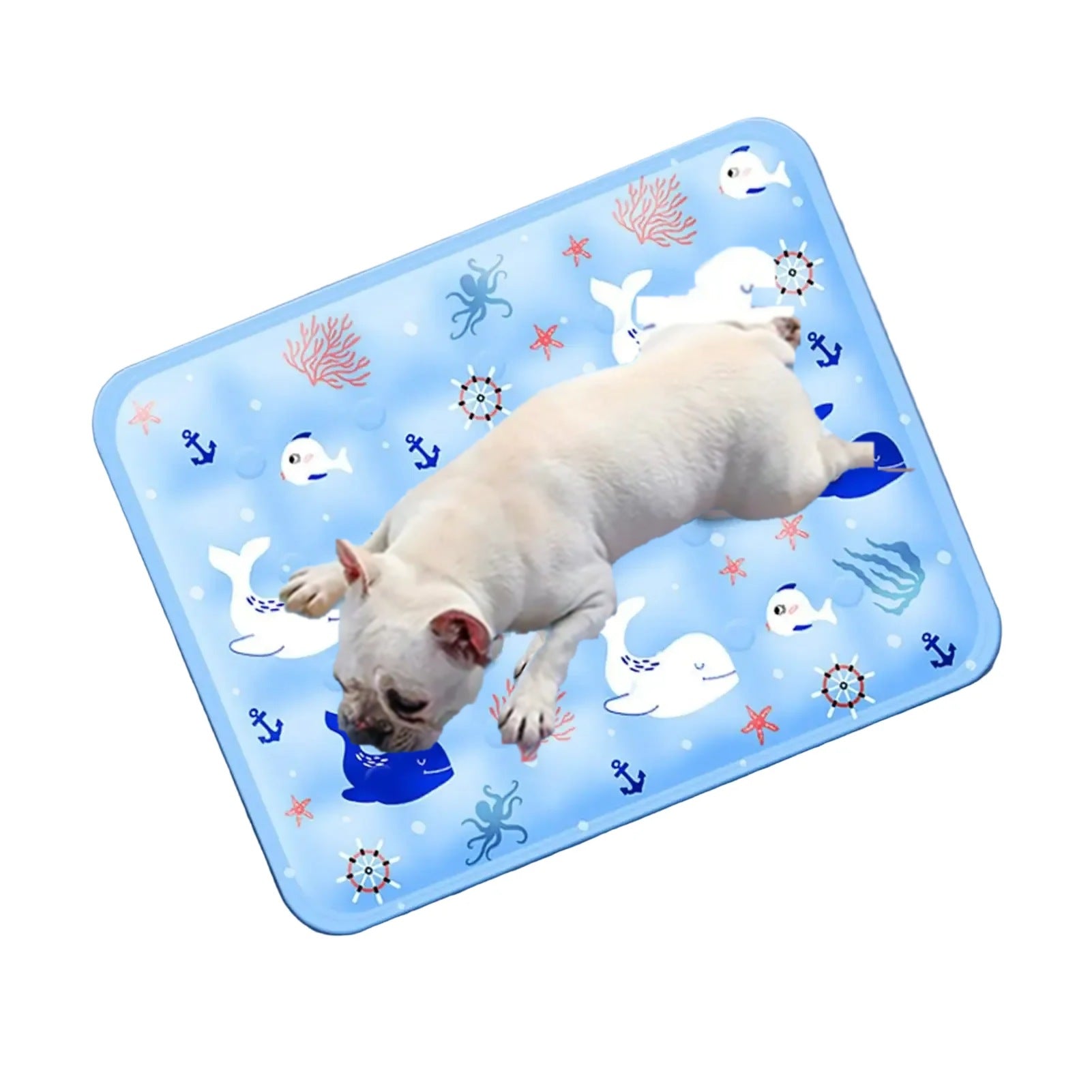 French Bulldog resting on the Ice Gel Cooling Dog & Cat Mat