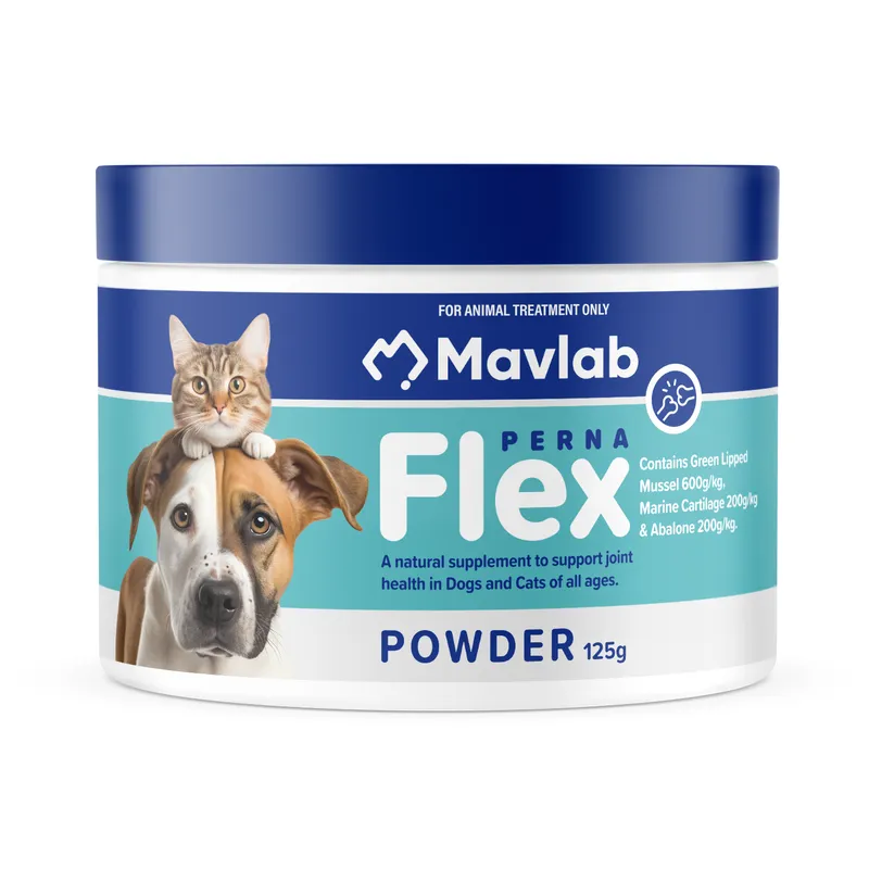 Mavlab Perna Flex Powder 125g joint health supplement for dogs and cats