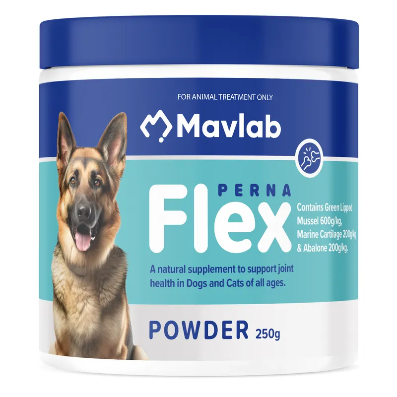 Mavlab Perna Flex Powder 250g joint health supplement for dogs and cats