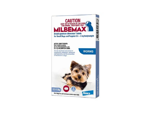 Milbemax Dog Under 5kg Broad Spectrum Allwormer, part of the RPBA Shop range for dogs
