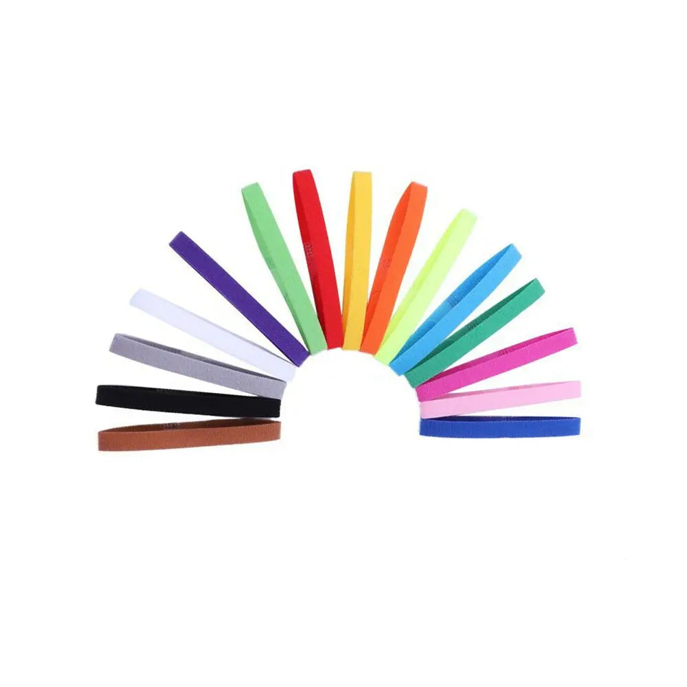 Set of multicolour puppy identification collar strips for distinguishing puppies in a litter