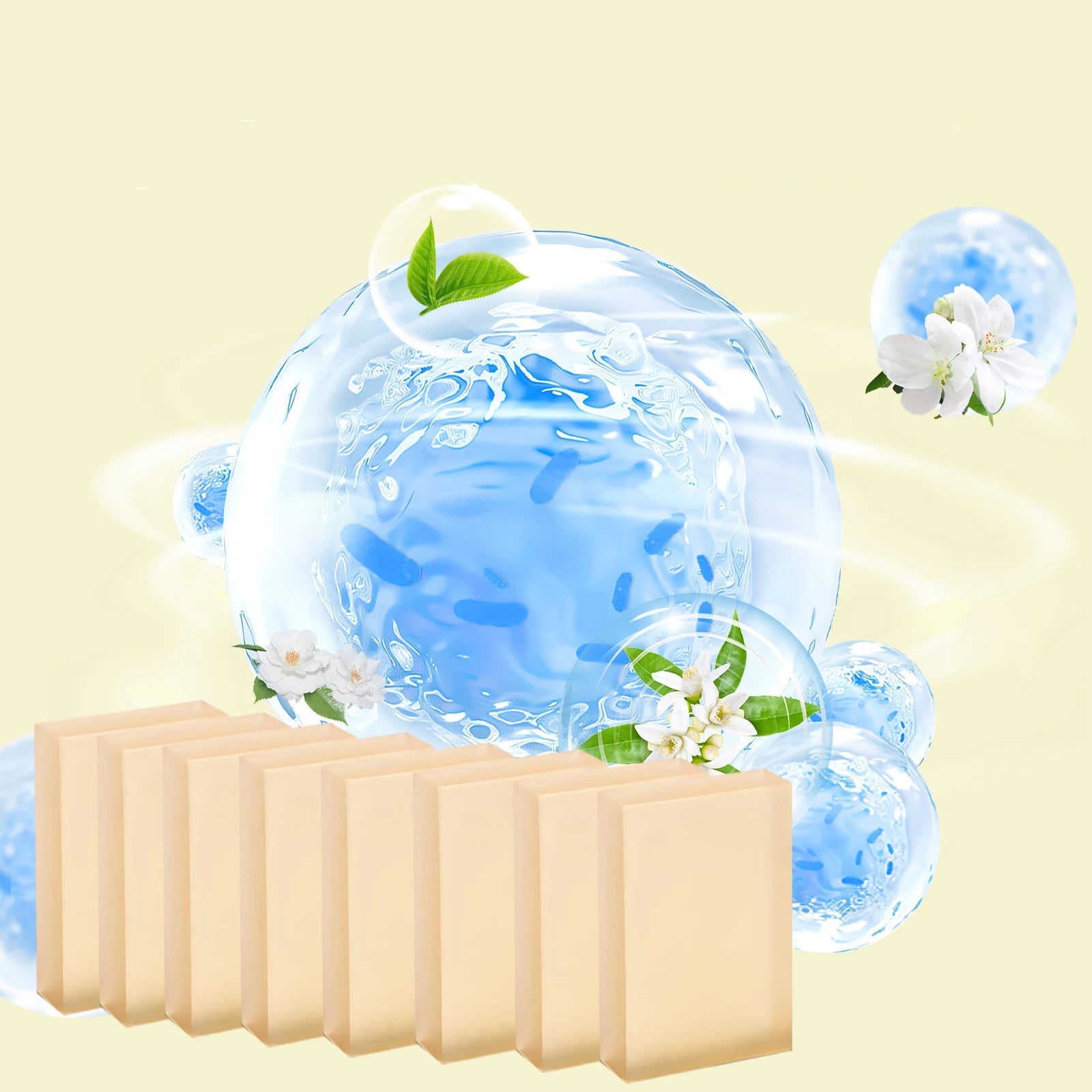 Pet odour eliminator deodorising blocks with fresh scent illustration for cat litter boxes