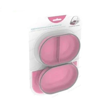 Pink RFID pet feeder for cats and dogs