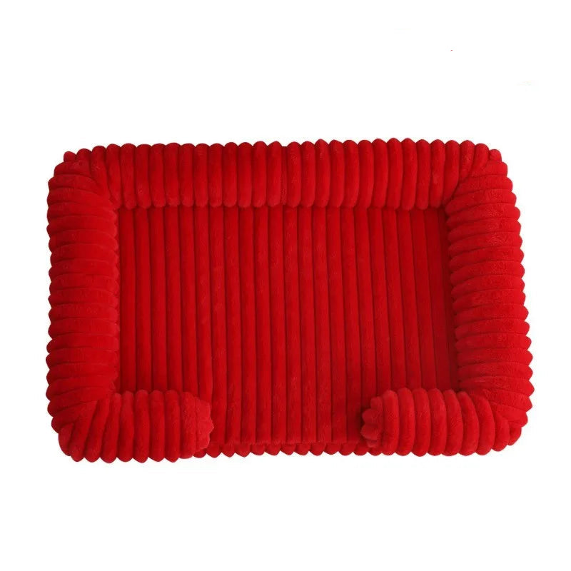 red-ribbed-dog-bed-raised-bolster-sides