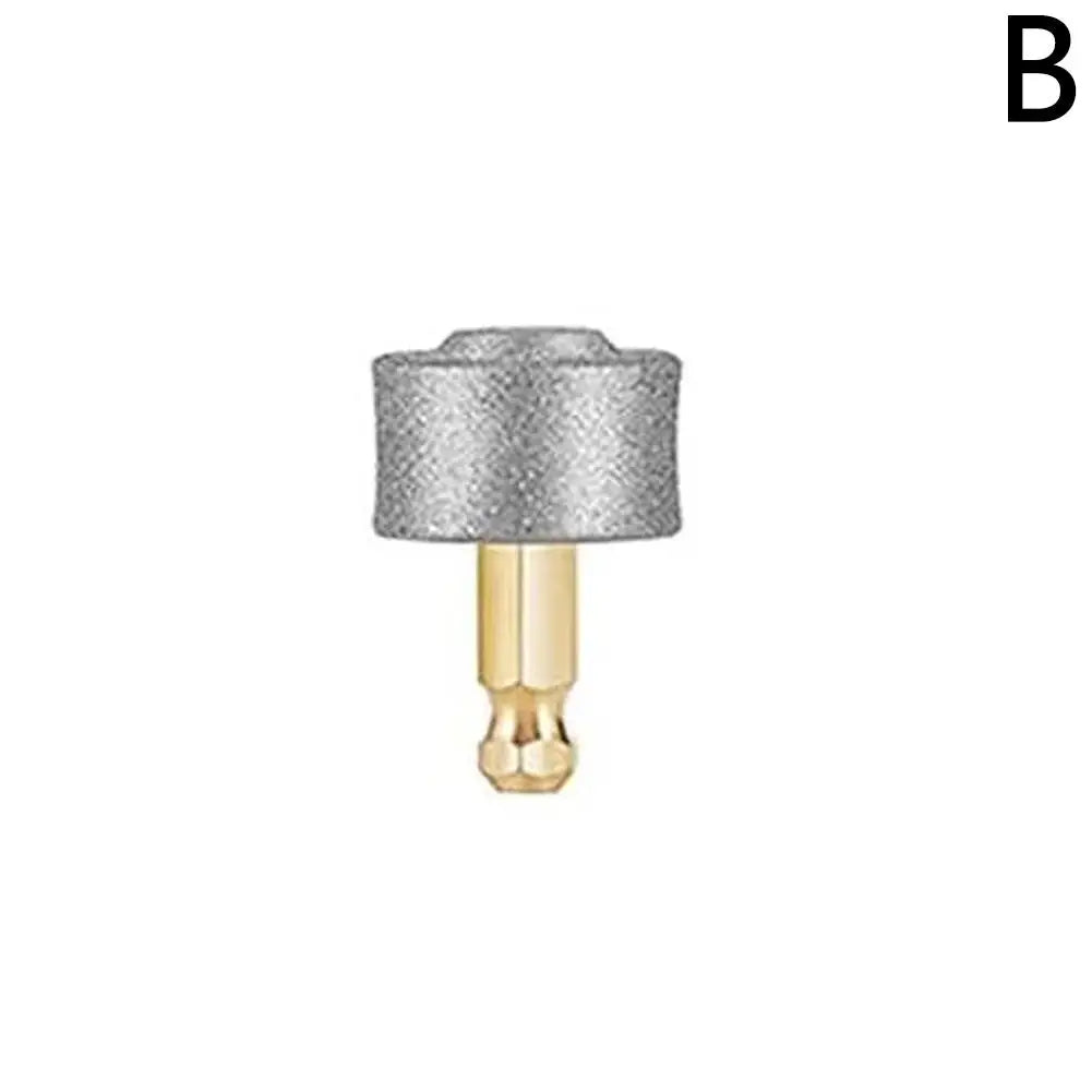 Small dog resting while its dew claw is filed with the diamond bit grinder