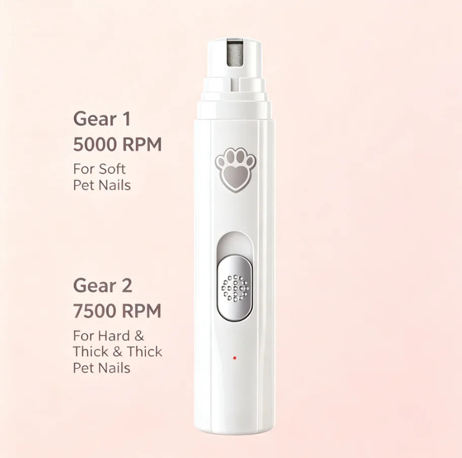 USB charging port on the base of the pet nail grinder
