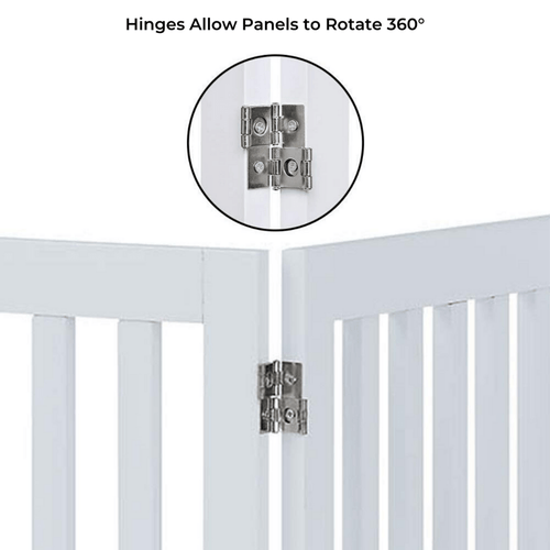 Three Panel Freestanding Dog Gate, White - RPBA Shop